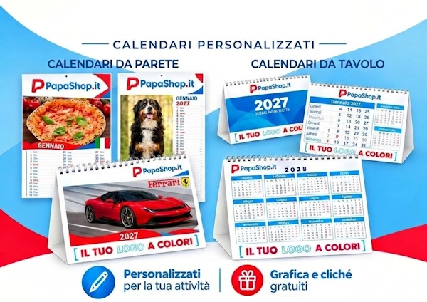 Calendari da tavolo e Calendari da parte papashop